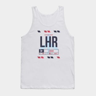 London (LHR) Airport Code Baggage Tag Tank Top